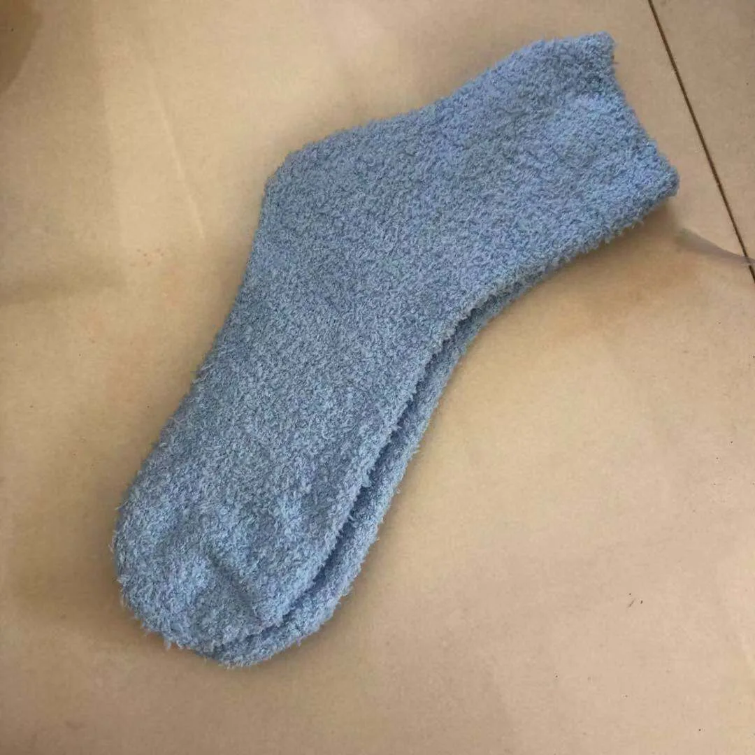 Зимние носки из кораллового флиса для женщин, теплые плюшевые носки, носки для сна, оптовая продажа