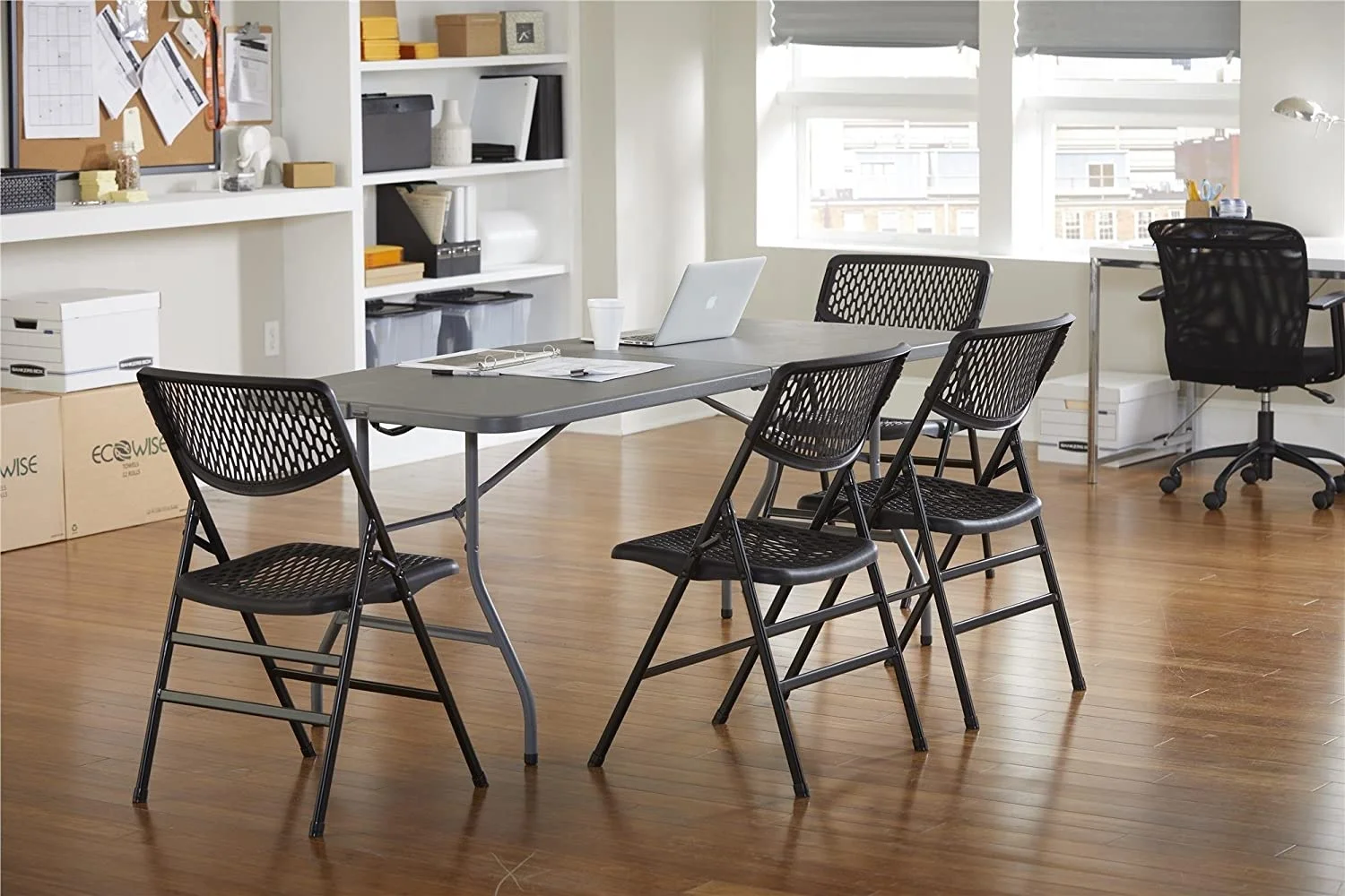 Лидер продаж партиями по 6 футов черный цвет раза-в-половина удар для ресторана столовая мебель литой складной