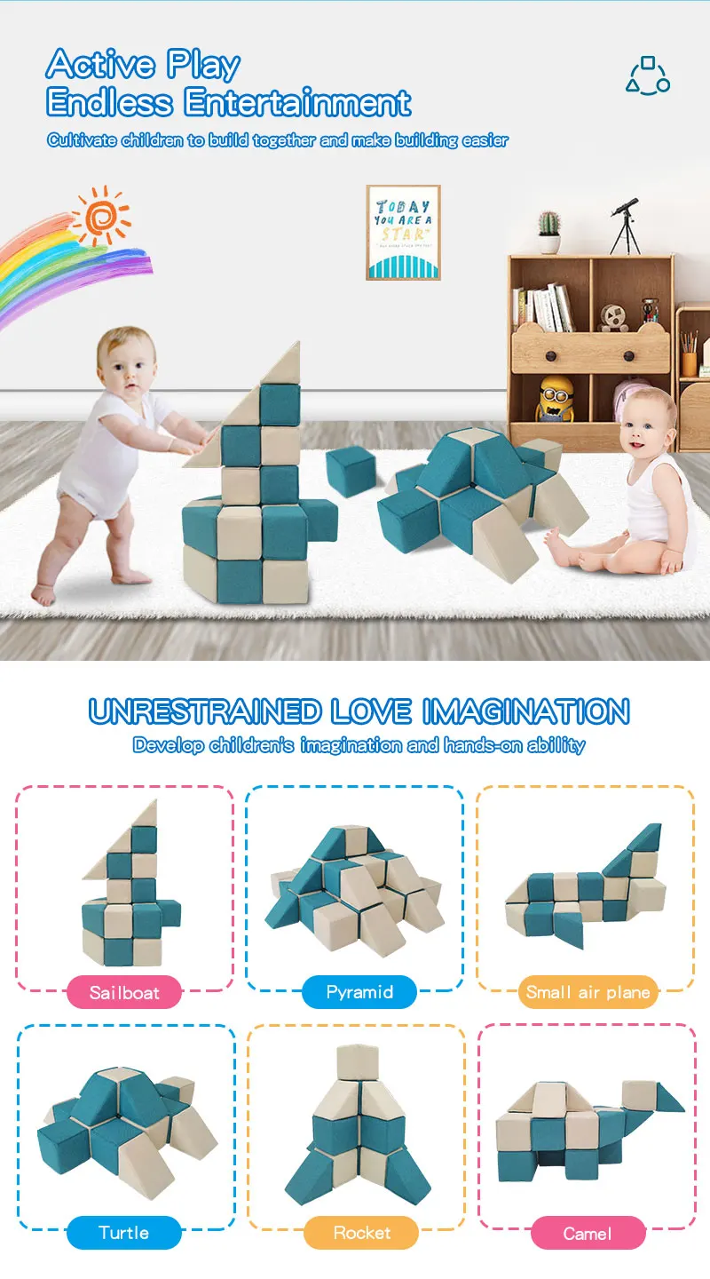 Fabric Blocks Toddler Cube Foam Blocks Play Set For Kids Buy Fabric Blocks