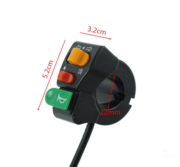 Universal Electrical Horn Switch Turn Signal Head Light Button for ATV Dirt Bike