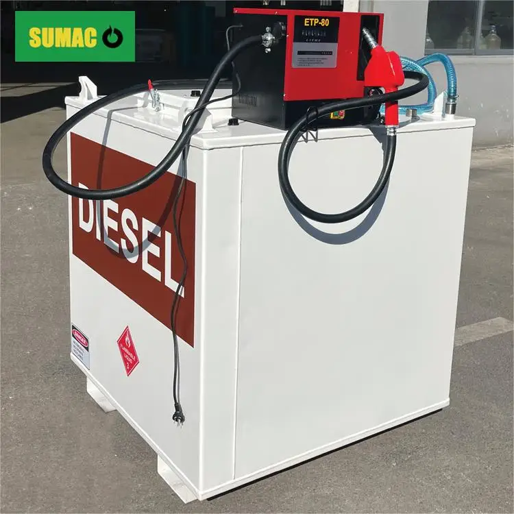 SUMAC Factory Supply Portable Gas Petrol Storages Station Above Diesel Oil Storage Fuel Tank With Pump factory