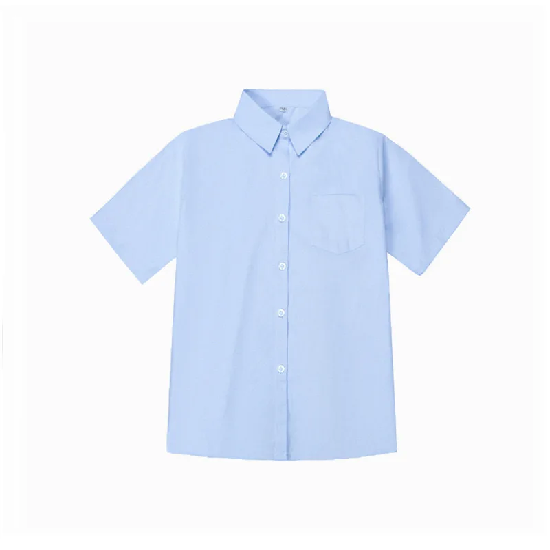 Customized Green White School Shirts Camisa De Uniforme Escolar