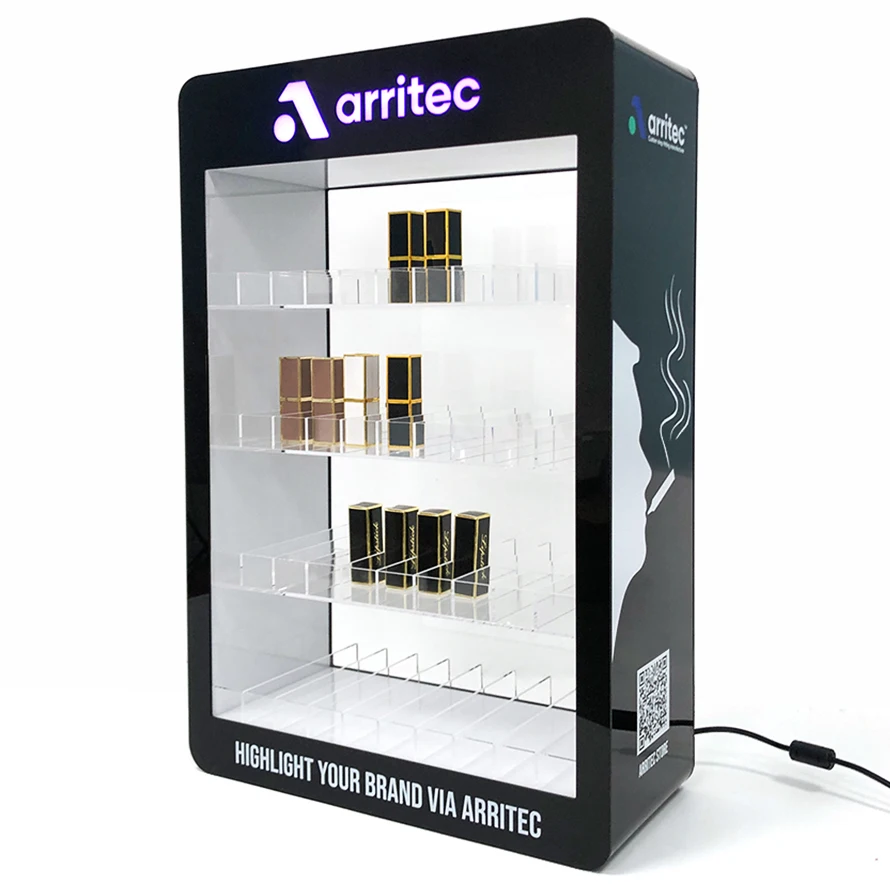 Smoke Shop Cigarette Smokeless Tobacco Acrylic Led Display Rack Stand