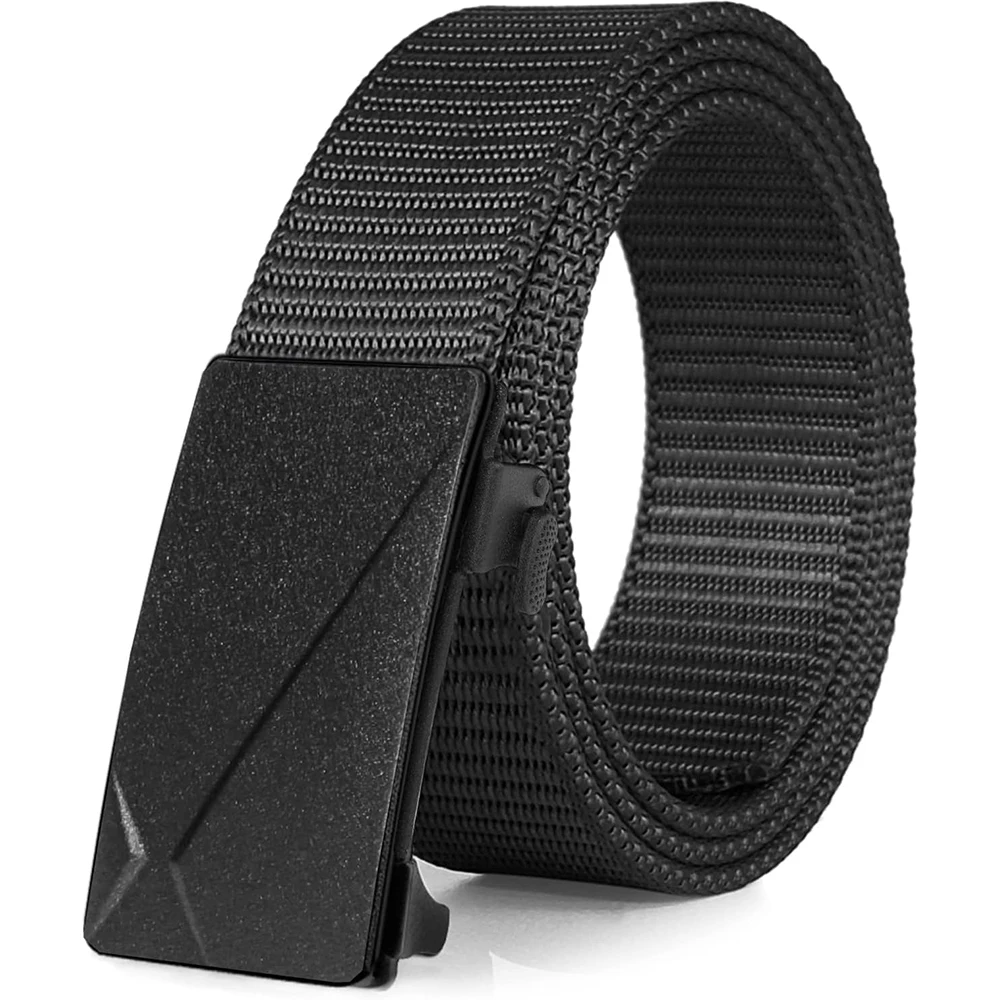 High Quality Ratchet Belts Men Nylon Web Men Casual Jeans Pants Adjustable Belt with Slide Buckle