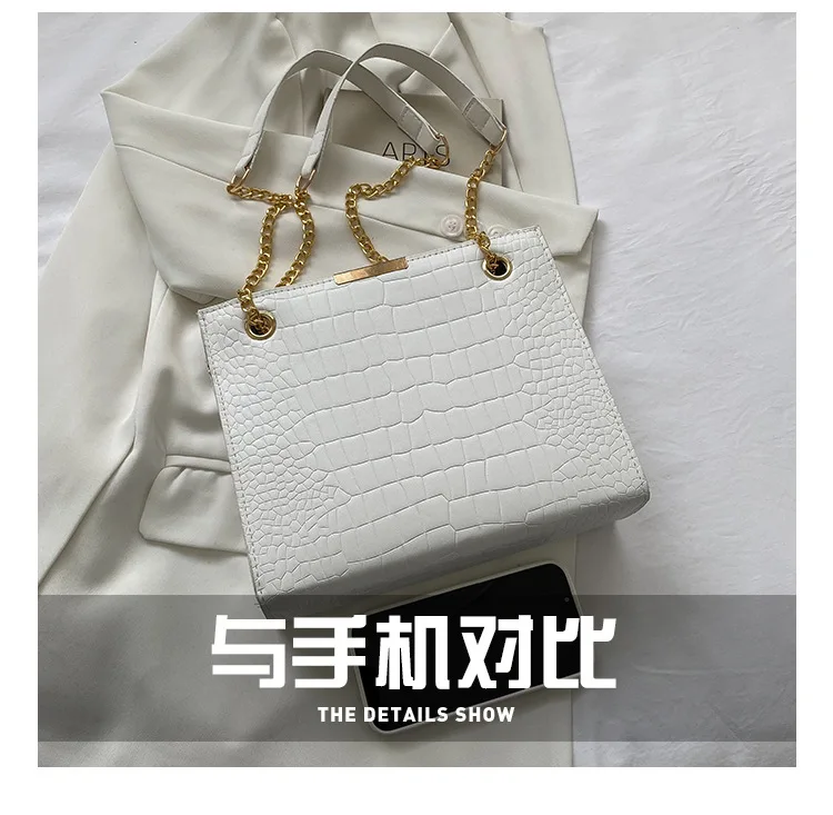 Crocodile Print Tote Bag