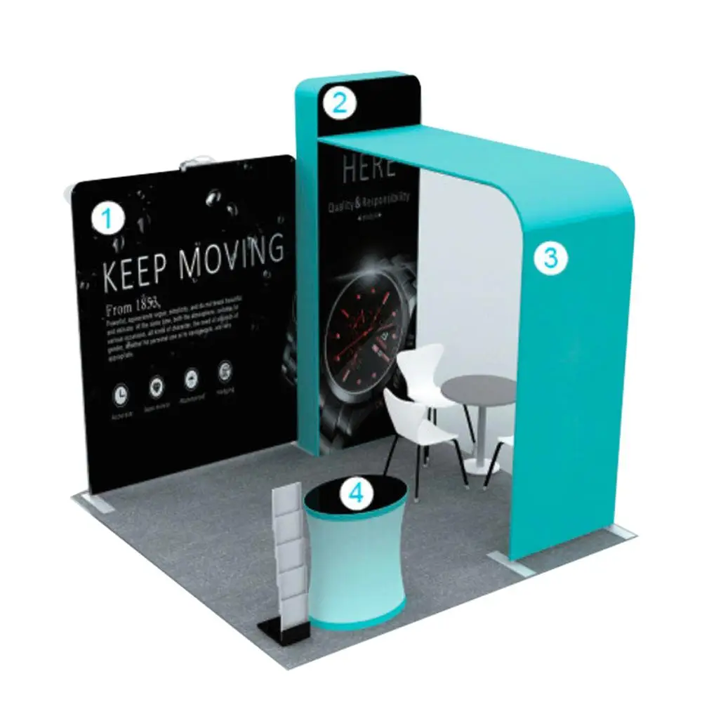 Outdoor Trade Show Equipment Standard Exhibition Booth with Durable Fabric Display