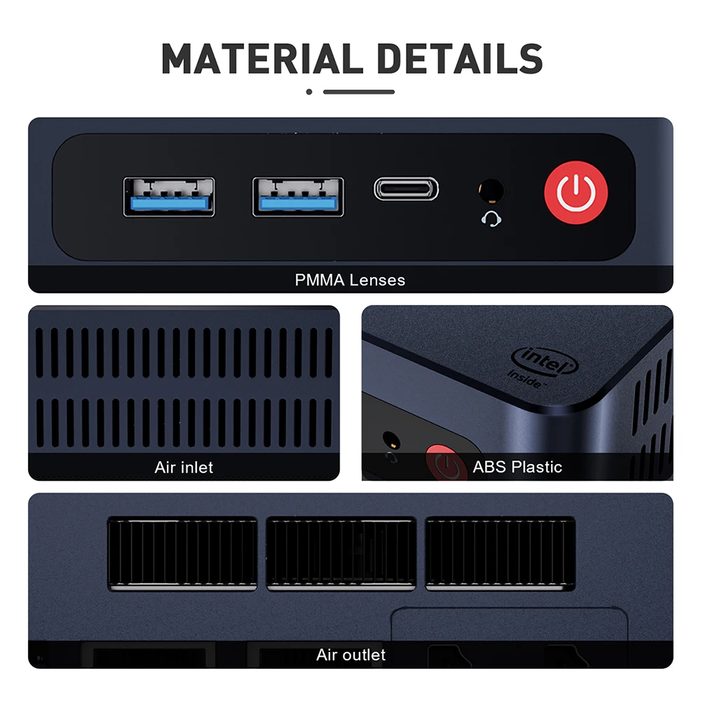 Beelink U59 PRO Intel N5105 8G 256G Mini PC Wins10 SATA SSD Storage Portable Industrial Computer For Business Bank School U59pro