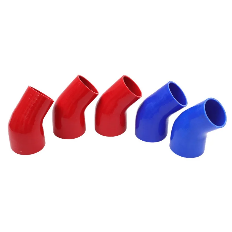 Reducer Silicone Hose Connector with Red ClampThickened High-Temperature and High-Pressure Resistant Silicone Rubber Hose