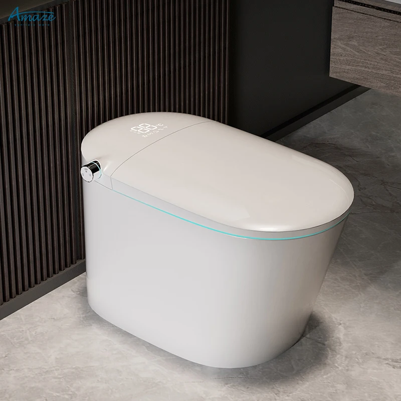 New design porcelain toilet bowl floor mounted water closet bathroom automatic colour one piece siphon smart toilet intelligent details