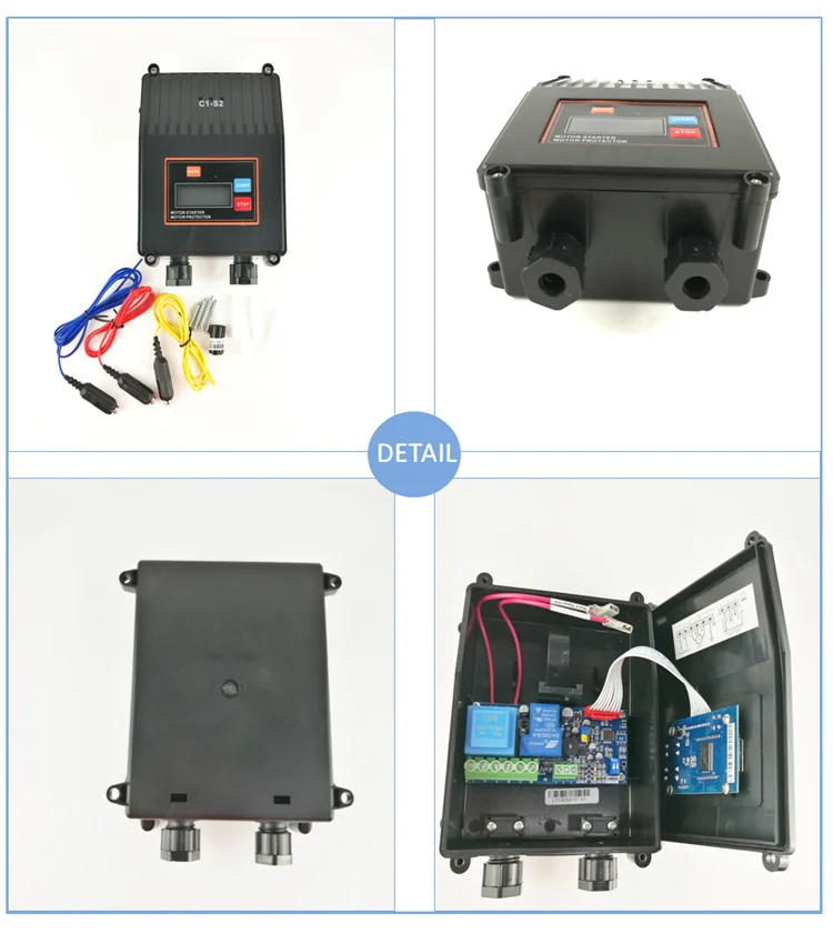 220v Water Pump Controller Box LCD Dynamic Display Automatic Water Tank Level Controller