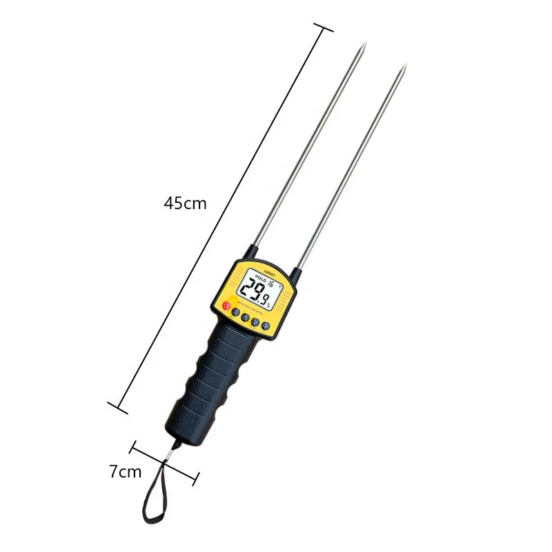 Digital Humidity Meter Cereal Moisture Meter AR991 Smart Sensor for Use in Corn Wheat Rice Grains Wheat Flour Monkfish Seed