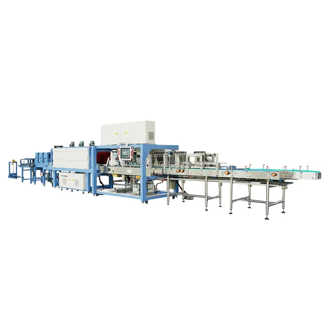 Durable Electric Heat Shrink Film Packing Wrapping Machine Food Beverage PE Material Purified Water Case/Cans PLC Motor