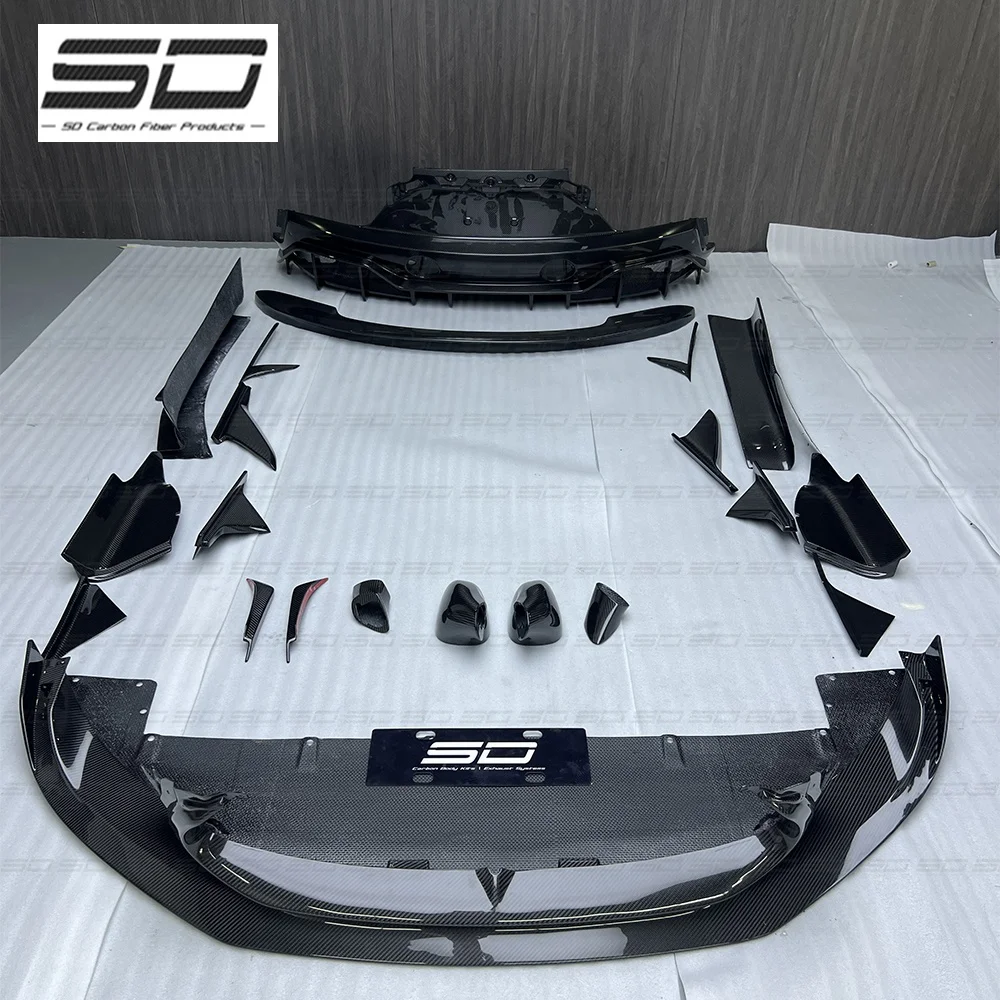 Dry Carbon Bodykit S Style Front Lip Side Skirts Rear Diffuser Rear Wing For Maserati MC20