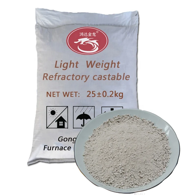 High Temperature Thermal Insulation Castable Refractory Cement Lightweight Heat Insulating Refractory Castable