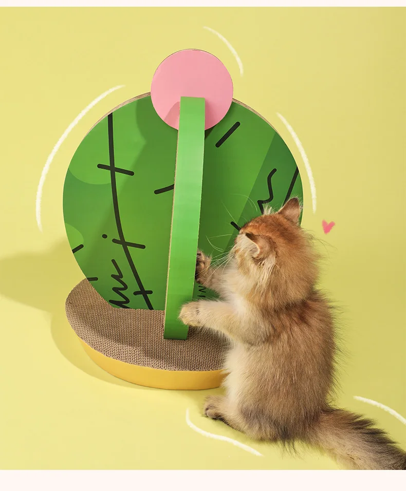 Customized Design Cactus Image Sailboard Image Cat Scratching Post Cardboard Cat Scratcher Oem Odm Available