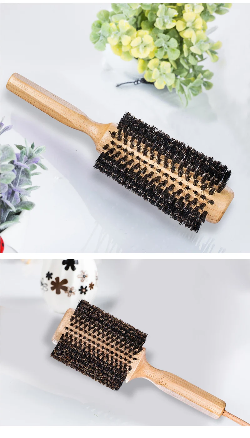 Best Round Wooden Boar Bristles Hair Brush With Private Label Buy