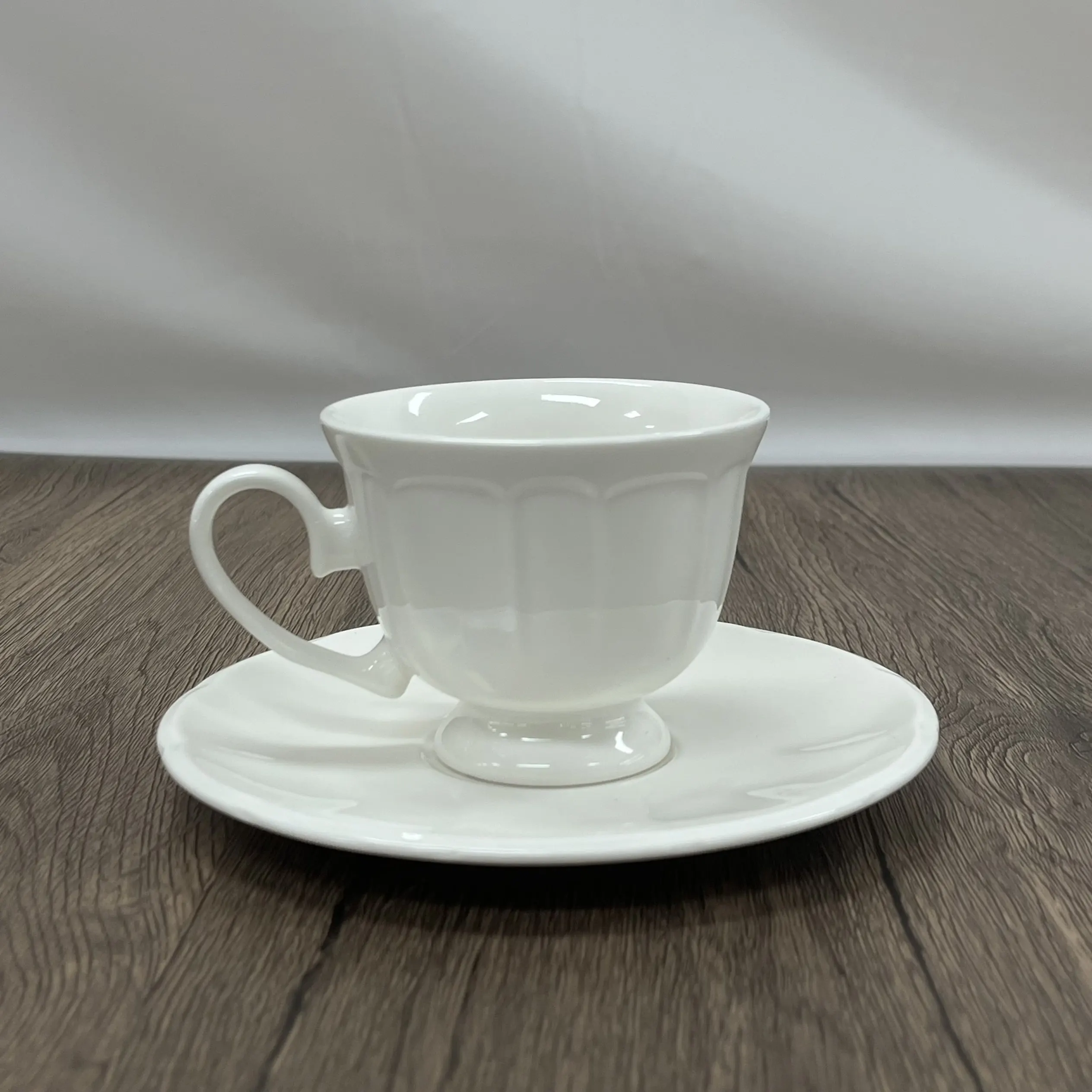 product classic french minimalist custom relief 180ml bone china cup and saucer-2