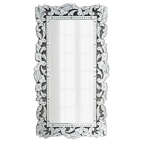 Ornate Silver Leaf Rococo Wall Mirror