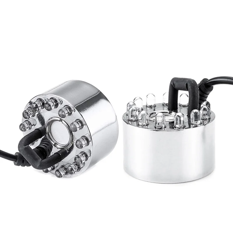350ml Per Hour Ultrasonic Atomizing Piezoelectric Transducer with 12pcs LED