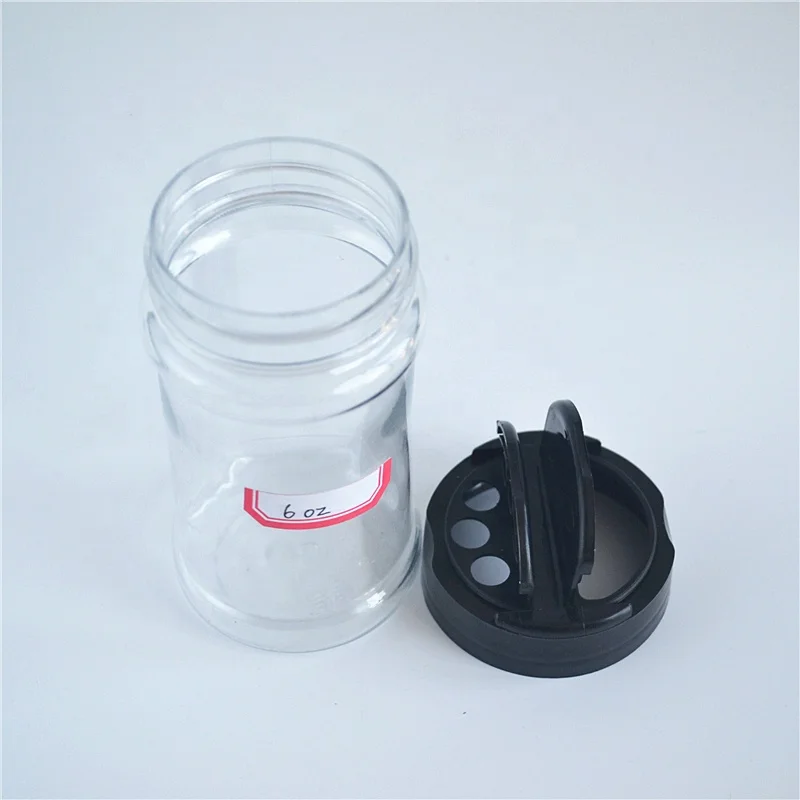 Plastic Spice Container Salt Shaker and Pepper Bottle with Flip Cap