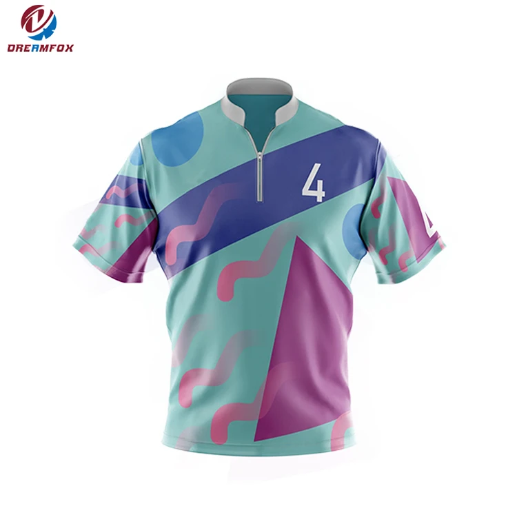 Polyester Purple Cricket Jersey, Printed