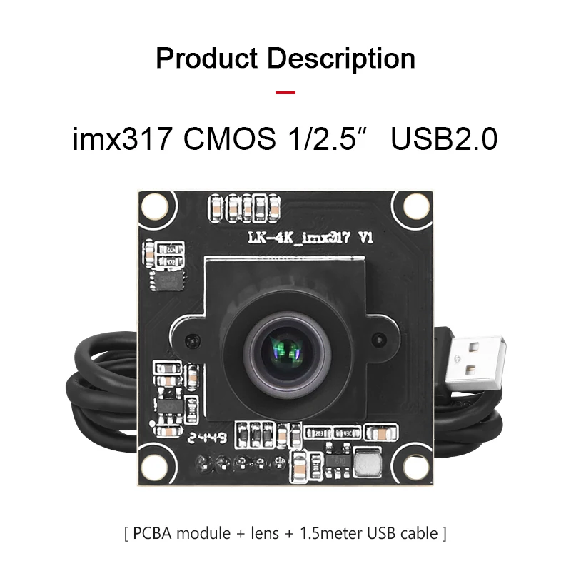 IMX317 8MP UHD 4K USB Camera Module 3840*2160 30FPS Driver Free for Face Recognition supplier