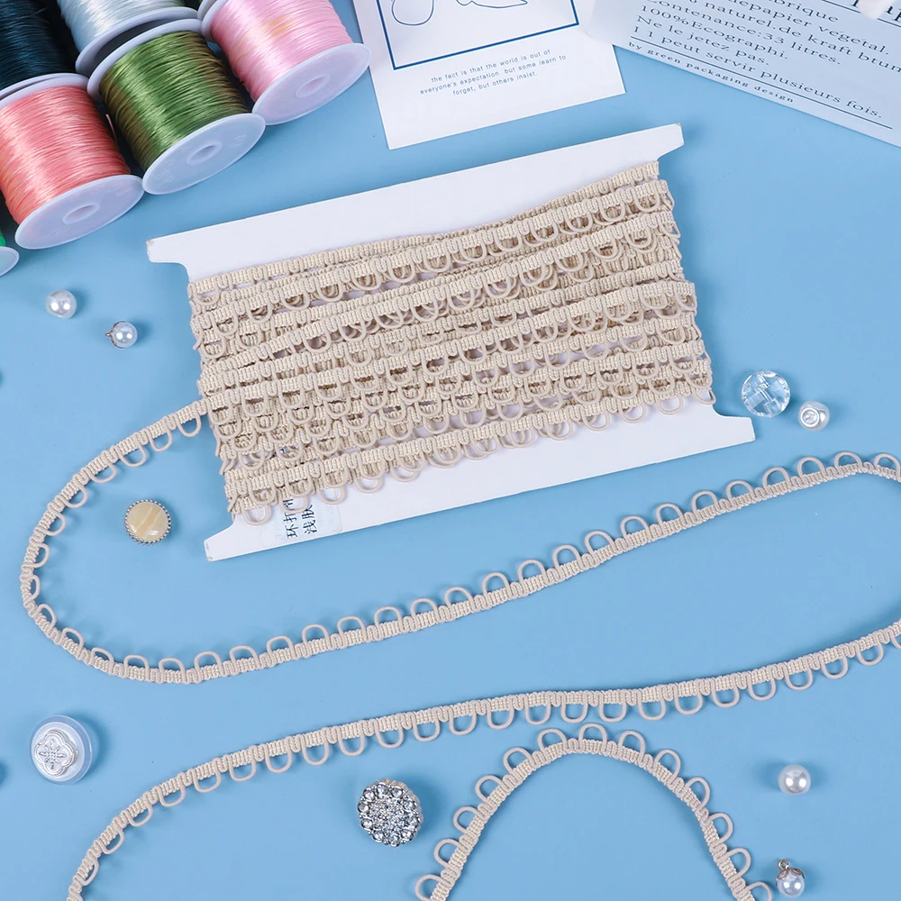 Elasticated Button Loop Wedding Dress Button Loops Braid Trims for Costume Crafts and Sewing Elastic Accessory