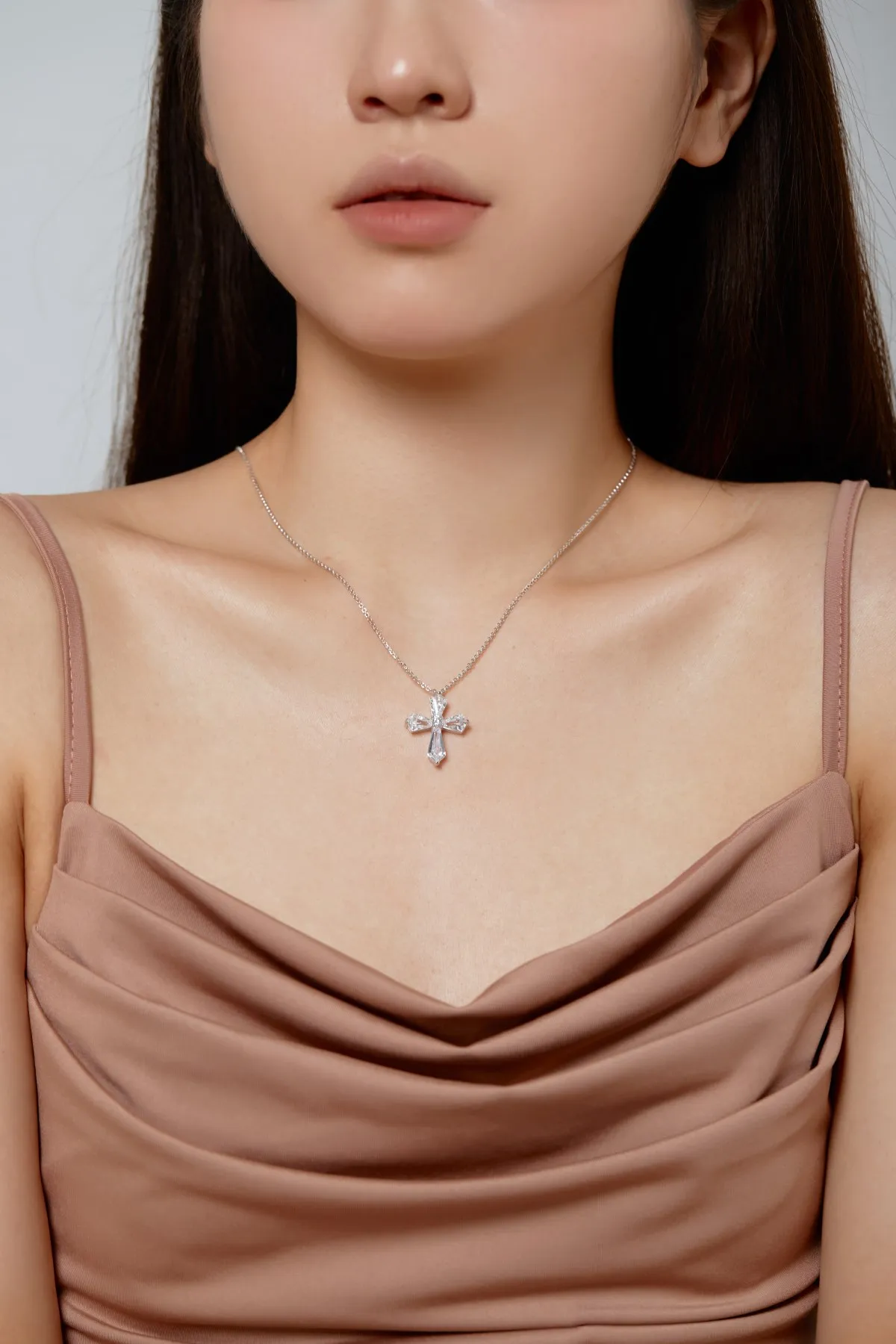 KAKODIY exquisite cross pendant 925 sterling silver necklace Cubic Zirconia zircon zirconia chain party birthday gift necklace for women detail 4
