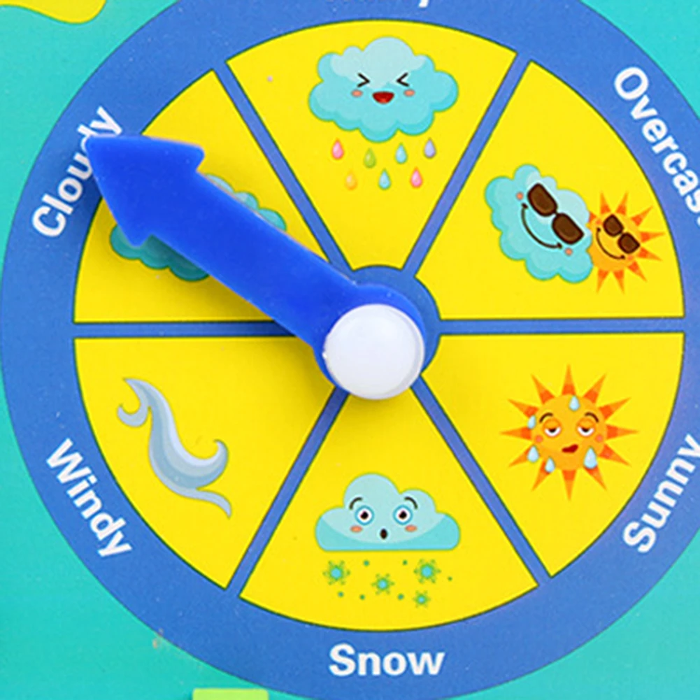 Kids Wooden Frog Clock Calendar Date Weather Board Learning Educational Toy * 