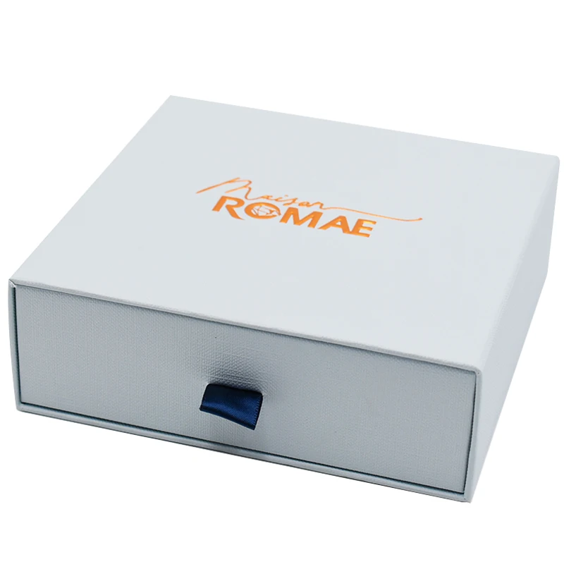 Custom Logo Rigid Slide Packaging Drawer Box Fancy Gift Box for Jewelry Accessory Storage Retail Box with Velvet details