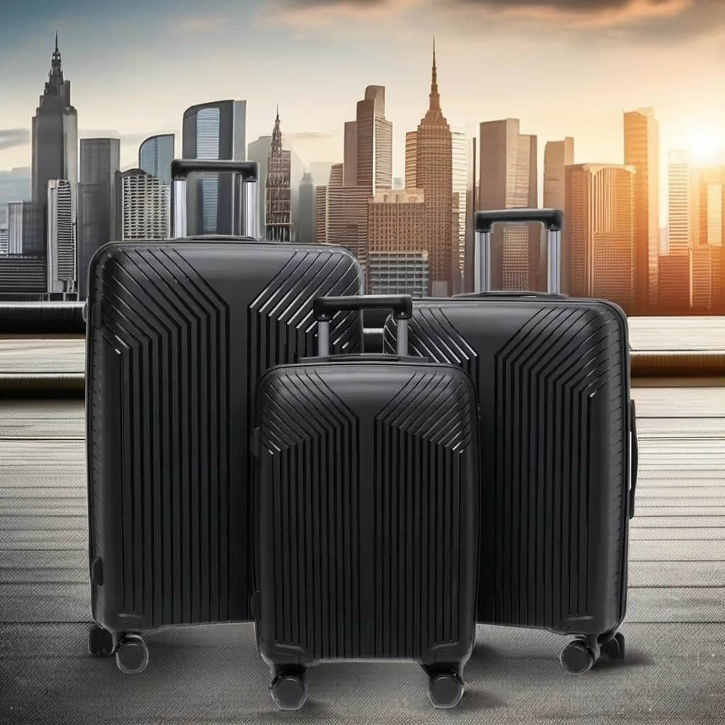 Clearance Sale Luxury Large Travel Bag Suitcases Luxury PP Password Lock Carry-on Luggage Set Chinese Wholesale Polyester