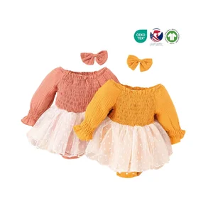 Baby Clothing Romper Cotton Toddler Rompers One Pieces Playsuits Jumpsuit 2PCS Plain Baby Rompers