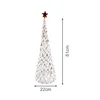 Large White Gourd Grass Christmas Tree with Red Stars