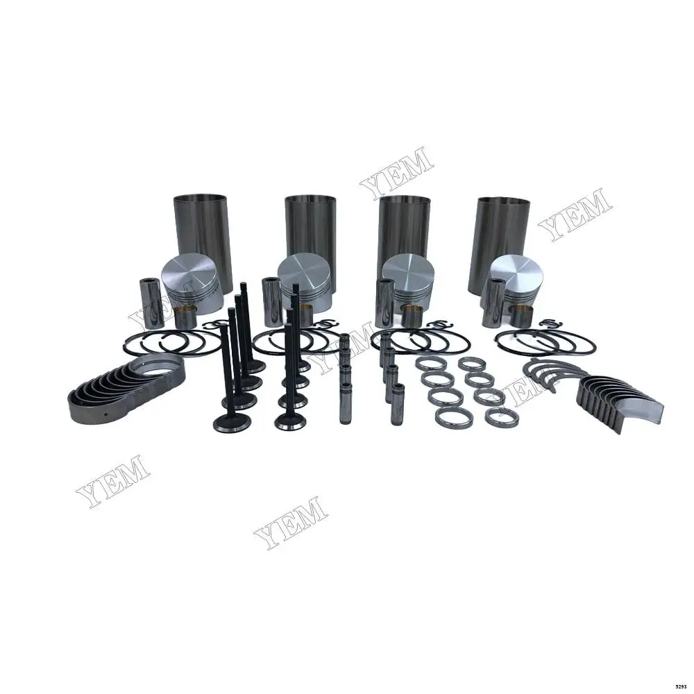 V1200 Overhaul Rebuild Kit With Valve Bearings Piston Rings Liner for Kubota