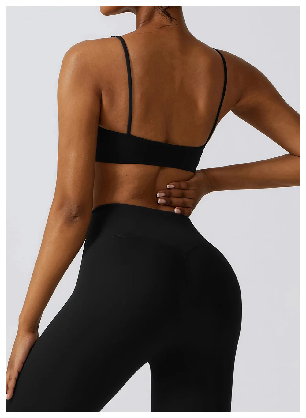 2023 Autumn 4Pcs Long Sleeve Top Beauty Back Bra Legging Outdoor Workout Gym Fitness Clothing Active Wear Sports Yoga Set Women