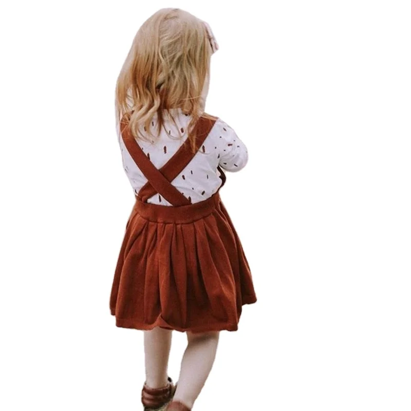 Бесплатный образец Австралия Великобритания Боди для младенцев INS, Детский комбинезон юбка осень без рукавов пуговицы спереди на подкладке Эксклюзивное платье принцессы с цветочным рисунком одежда для детей Вельветовая