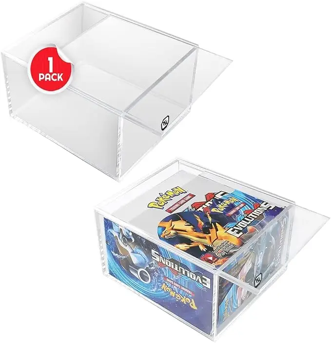 Akrylový ochranný výstavní box pro boosterovou krabici Pokémon (1 ks) se posuvným víkem. Uchovává vaši sbírku v dokonalém stavu.