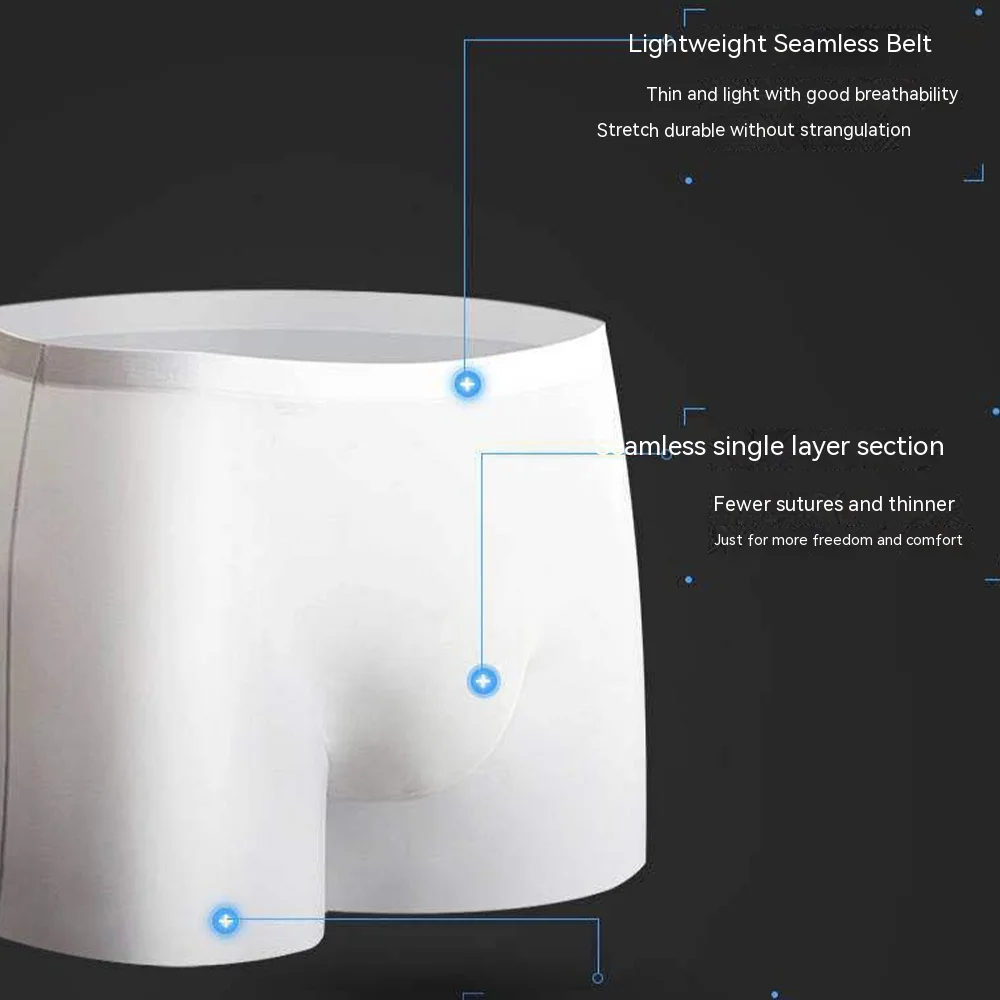 Boxer senza cuciture da uomo in tessuto di nylon di seta estiva di ghiaccio sexy traspirante e confortevole588_voghion.com