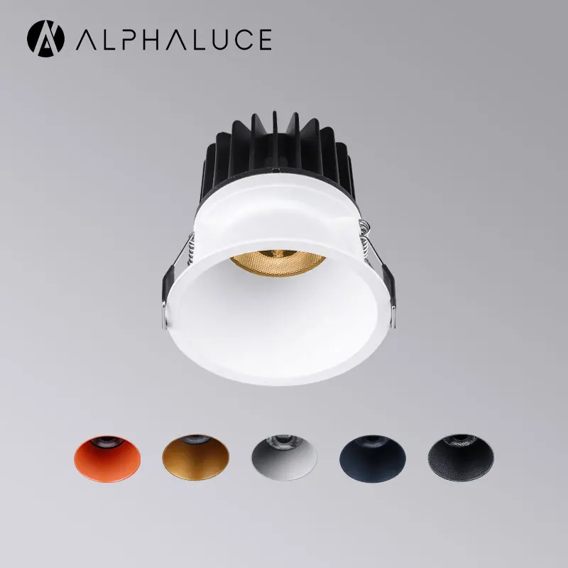 Alpha Lighting Dim to Warm 6500K Smart Ceil Led Downlight Round 10W Ip54 Bathroom Deep Downlight Led Recessed