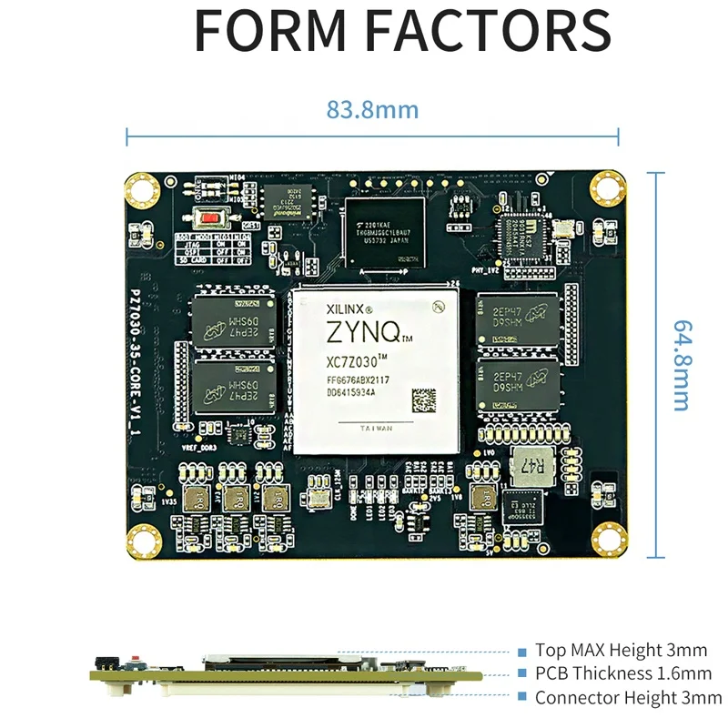 ziu ページ Puzhi PZ7030-SOM 676I - Xilinx ZYNQ 7000 FPGA Core Board