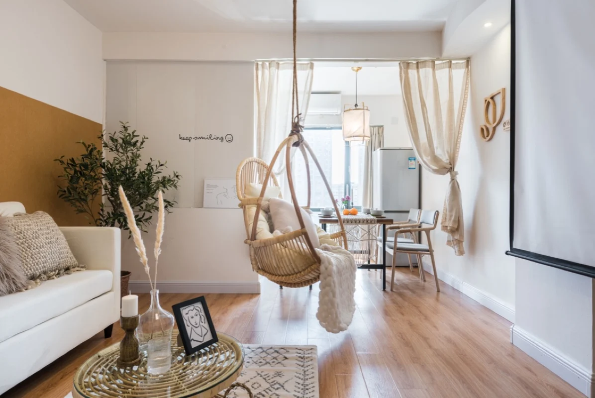 Nordic Style Rattan Chair Natural True Rattan Hanging Chair Net Red