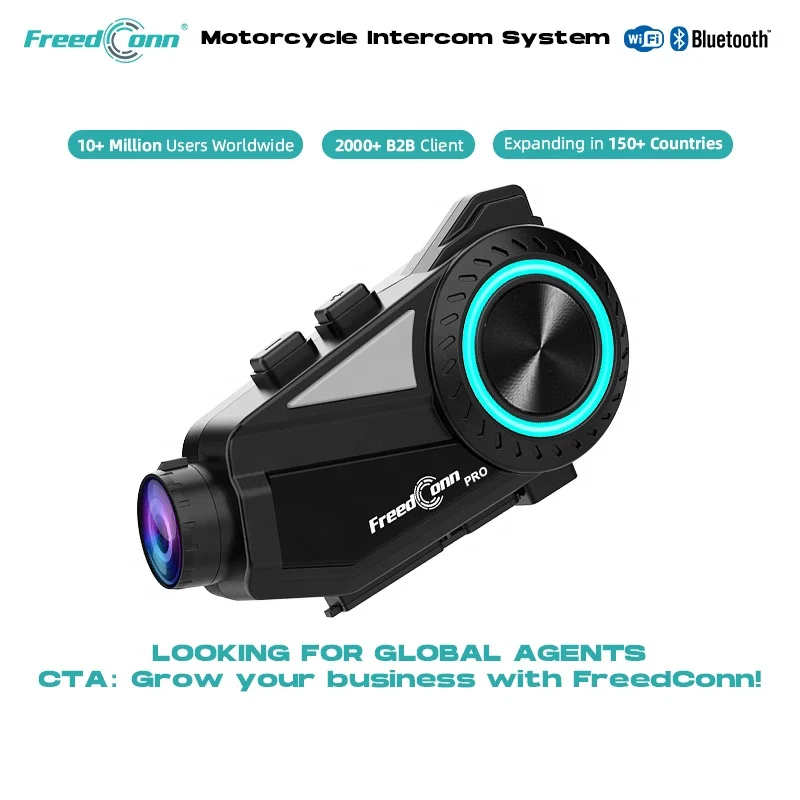 FreedConn R3 Pro Motorcycle Bluetooth Headset - Noise Cancelling