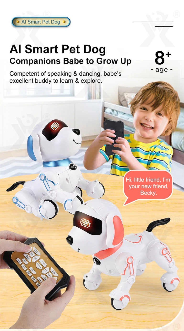 Chengji educational remote control musical dancing touch interactive programmable intelligent robot animal dog for kids