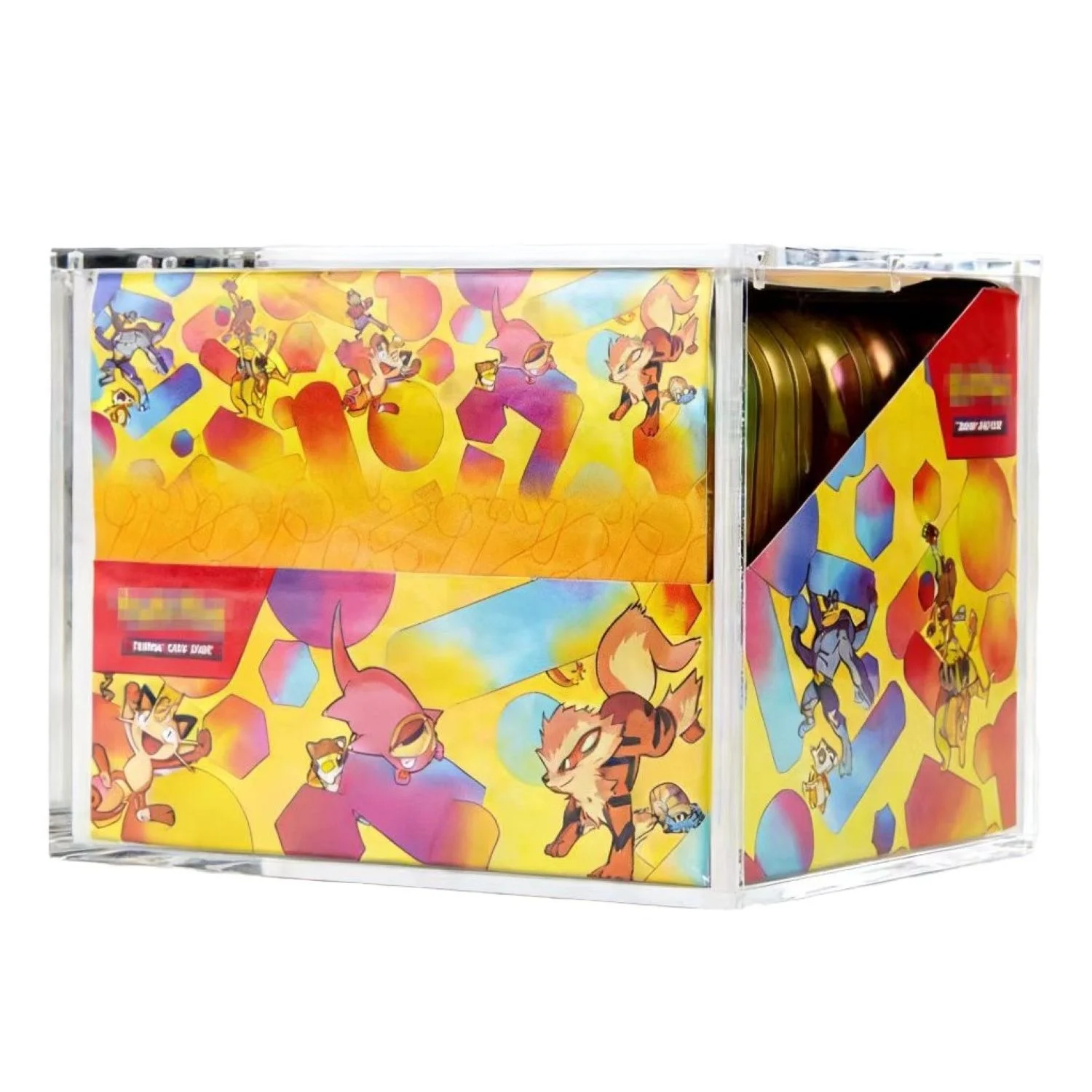 Pokemon Mini Tin Acrylic Display Box with Magnetic Cover UV Resistant Protection Case for 8 10 Tin TCG Trading Card Game Tins