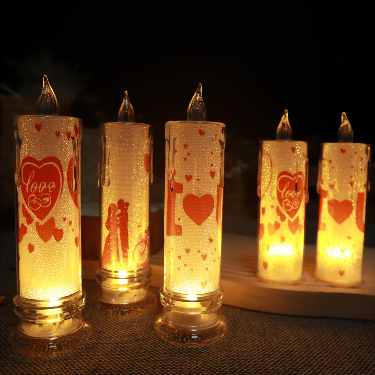 product transparent tears can be customized with holiday patterns flameless led candles tears candles home decor christmas and halloween-32