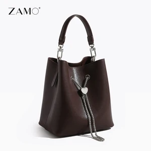 Custom 100% Genuine Leather Fashion Luxury Women's Real Leather Handbag Large Capacity Classic Lady Shoulder Crossbody Bag