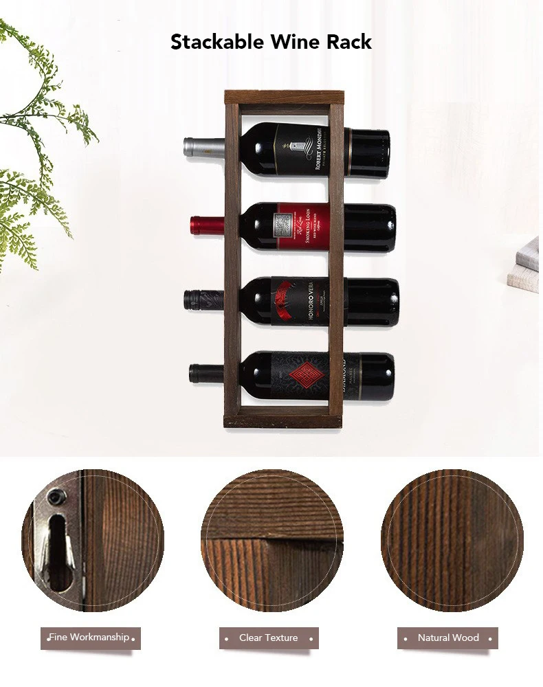 Custom Stackable Wood Wine Rack Countertop Home Wine Holder Wine Racks Freestanding Buy Home