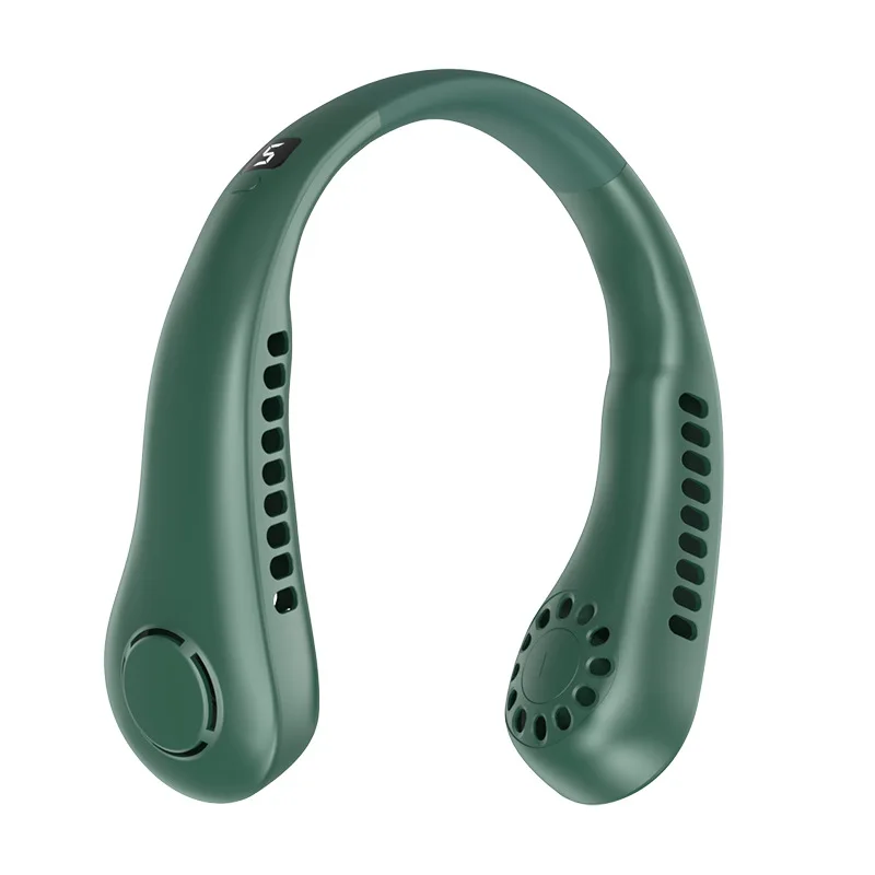 New Portable Air Conditioner Small Fan Outdoor Neck Hanging USB Mini Rechargeable Electric Fan Wholesale Promotional Gift_voghion.com