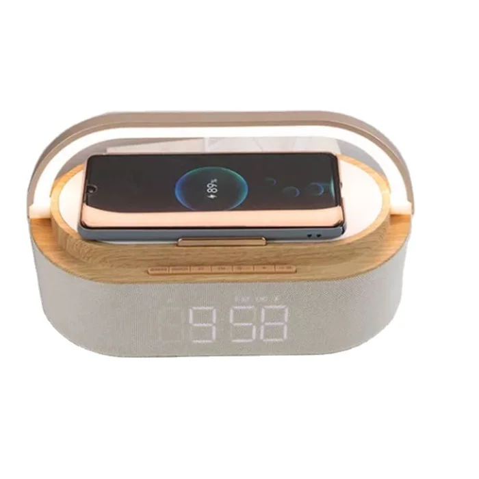 Excellent Technical Wireless Charger With Alarm Clock S29 Wireless Charger  5 in 1 Wireless Charger Station