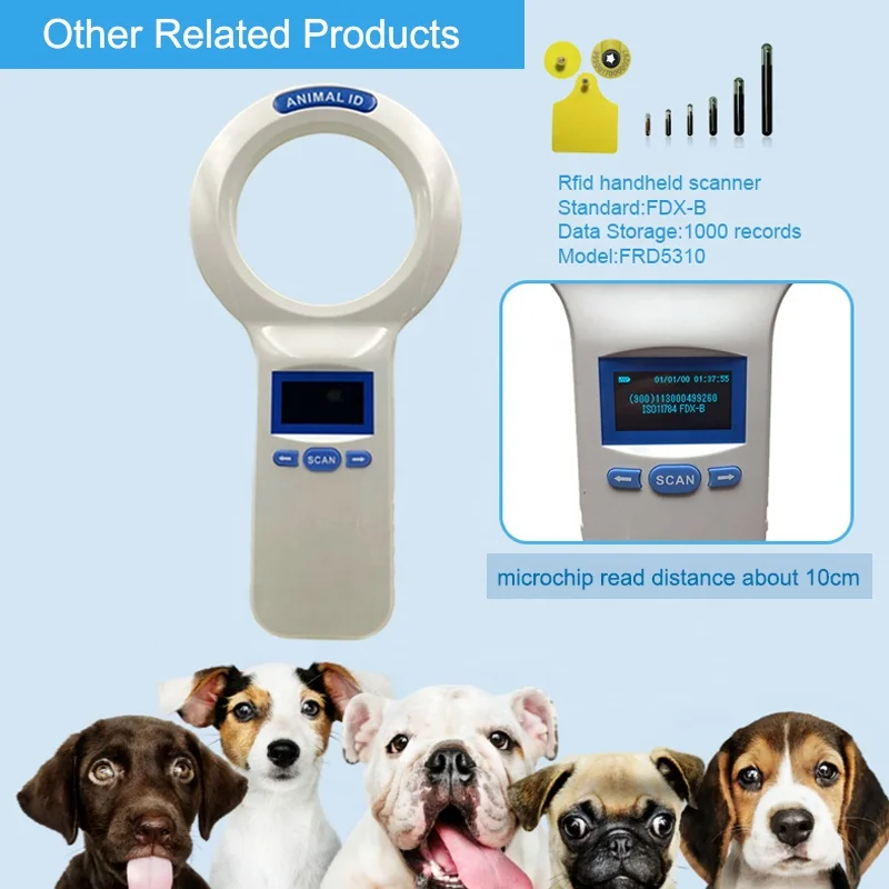 Iso 11784 11785 Rfid Micro Chip for Animals Camel Dogs  Pet Microchip Nfc Glass Capsule Pit Tag